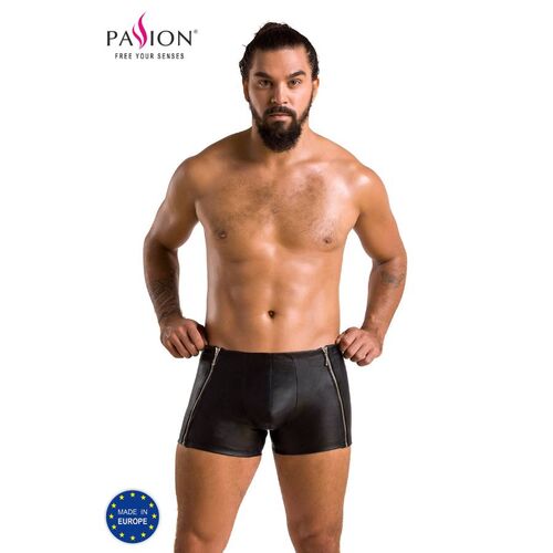 Boxer style cuir zippé